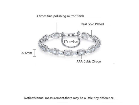 Sharon Tennis Bracelet - AAA Cubic Zirconia - Free Box Packaging - Free Carry Bag