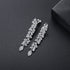 Shimmering Leaves Earrings - AAA Sparkling Cubic Zirconia - Free Box Packaging