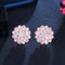 Rose Gold Plated Stud Party Earrings - Statement Jewellery - Cubic Zircon - Box Packaging