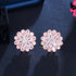 Rose Gold Plated Stud Party Earrings - Statement Jewellery - Cubic Zircon - Box Packaging