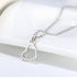 Contemporary Love Necklace - S925 Sterling Silver - AAA Cubic Zirconia Stones - Free Box Packaging