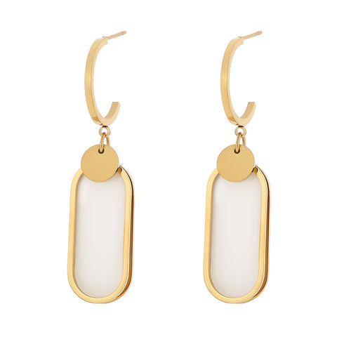 Maria Earrings - 18K Genuine Gold Plated over Pure Stainless Steel! - Chic Design! - Free Box Packaging!