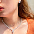 Romantic White Party Set - Earrings & Necklace - Statement Jewellery - Cubic Zircon - Box Packaging