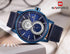 Naviforce Men's Electric Blue! - Genuine Leather! - Chronograph! - 1 Year Warranty!