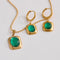 Theodora Set - Necklace with Earrings - 18K Genuine Gold Plated over Pure Stainless Steel! - Chic Design! - Free Box Packaging!