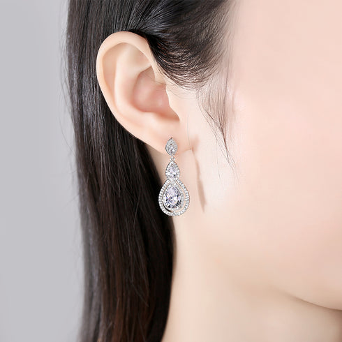 Always Ready! Earrings - AAA Sparkling Cubic Zirconia - Free Box Packaging
