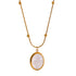 Timeless Necklace (Mystical White) - 18K Genuine Gold Plated over Pure Stainless Steel! - Chic Design! - Free Box Packaging!