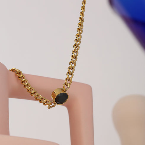 Stone Appeal - Bracelet - 18K Genuine Gold Plated over Pure Stainless Steel - Non Tarnish - Chic Design! - Free Box Packaging!