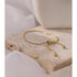 Nova Bracelet - Adjustable - 18K Genuine Gold Plated over Pure Stainless Steel - Non Tarnish - Free Box Packaging