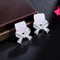 Soft Pink Bow Party Earrings - Statement Jewellery - Cubic Zircon - Box Packaging