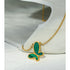 Flutter With Me - Necklace - 18K Genuine Gold Plated over Pure Stainless Steel - Non Tarnish - Chic Design! - Free Box Packaging!
