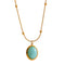 Timeless Necklace (Mystical Blue) - 18K Genuine Gold Plated over Pure Stainless Steel! - Chic Design! - Free Box Packaging!
