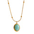 Timeless Necklace (Mystical Blue) - 18K Genuine Gold Plated over Pure Stainless Steel! - Chic Design! - Free Box Packaging!