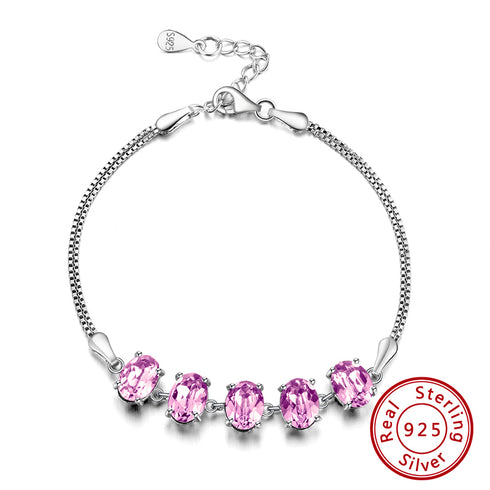 Viviana Bracelet - Adjustable - S925 Sterling Silver Necklace - AAA Cubic Zirconia Stones - Free Box Packaging