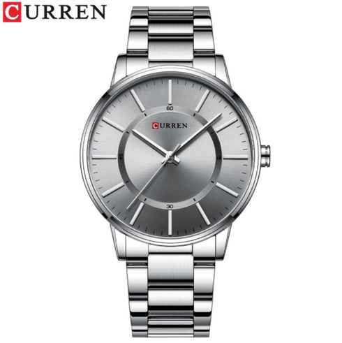 Curren Simplicity (Classic Silver) - Men's Watch - 1 Year Warranty - Free Box Packaging - 3 ATM Water Resistant