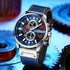 Curren Eternity (Deep Red & Blue Hybrid) - Men's Watch - 1 Year Warranty - Chronograph - 3 ATM Water Resistant