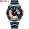 Curren Mystery - Men's Watch - Sparkling Blue & Gold - 1 Year Warranty - Water Resistance - Free box Packaging!
