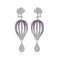 Purple Party Earrings - AAA Sparkling Cubic Zirconia - Free Box Packaging