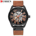 Curren Men's Automatic Master Watch! - No Battery Needed! - The Ultimate Timepiece! - Handmade with Expert Craftsmanship! - Open Heart Design! - Genuine Brown Ultrasoft Leather! -1 Year Warranty!