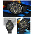 Naviforce Men's Classic Chronograph - Black & Cream Contrast! - Adjustable Steel Strap! - Water Resistant! - 1 Year Warranty!