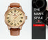 Naviforce Men's Elegant Salmon Pink & Rose Gold Plated - Roman Numbers! - Genuine Leather! - 1 Year Warranty! - Water Resistant! - Free Gift Packaging!
