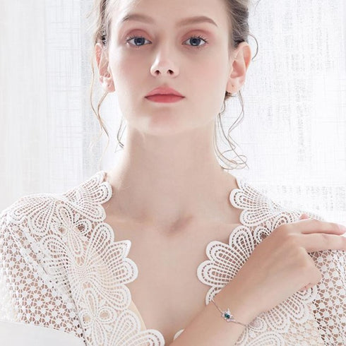 Where Bird's Dare Bracelet - Pure S925 Sterling Silver (Chandi) - Embellished with Genuine European European Crystal's - Free Box Packaging