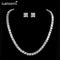 Timeless Jewellery Set - Necklace + Earrings - AAA Sparkling Cubic Zircon - Imitation Jewellery - Free Box Packaging