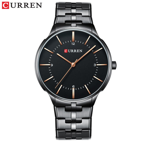 Curren Classic! - Men's Watch - Black & Rose Gold - Stainless Steel Strap - 1 Year Warranty!
