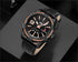 Naviforce Men's -Modern Black Force! - Genuine Ultra Soft Leather! - Water Resistant!- 1 Year Warranty! - Box Packaging!