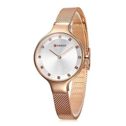 Curren Women's Rose Gold Plated! - Adjustable Steel Strap! - Sparkling Crystals! - 1 Year Warranty!