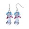 Fabulous Drops! (Unicorn Rainbow) - Sterling Silver (Chandi) S925 Earrings! - Embellished with Genuine European Crystals! - Free Box Packaging!