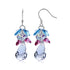 Fabulous Drops! (Unicorn Rainbow) - Sterling Silver (Chandi) S925 Earrings! - Embellished with Genuine European Crystals! - Free Box Packaging!