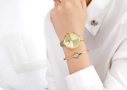 Curren Women's Two Tone Dial! - Gold Plated! - Hot Seller! - 1 Year Warranty!