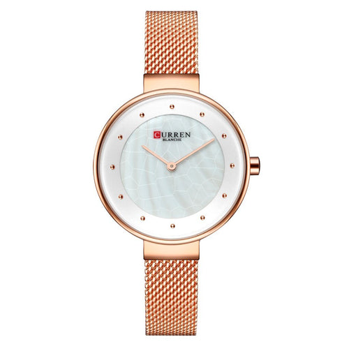 Curren Elegance of Steel! - Women's Watch - Rose Gold Plated! - Adjustable Steel Strap! - Two Hand Design! - 1 Year Warranty!