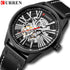 Curren Men's Automatic Watch! - No Battery Needed! - Genuine Black Ultrasoft Leather! - 1 Year Warranty!