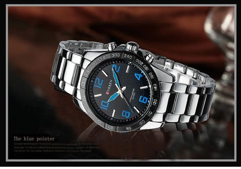 Curren Blue & Steel Attack - 1 Year Warranty!