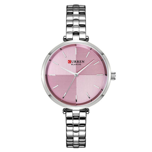 Curren Women's Two Tone Hot Pink Dial! - Stainless Steel! - Hot Seller! - 1 Year Warranty!