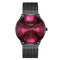 Curren Men's Jet Black Steel! - Ultra Thin! - Sexy Purple! - Adjustable Steel Strap - Bold Fashion! - 1 Year Warranty!