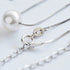 Pearl With Me Necklace - Pure S925 Stamped Sterling Silver - Embellished with a European Pearl! - Free Box Packaging! - Hot Seller!