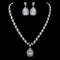 Elizabeth Jewellery Set - Necklace + Earrings - AAA Sparkling Cubic Zirconia - Statement Jewellery - Free Box Packaging