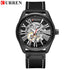 Curren Men's Automatic Watch! - No Battery Needed! - Genuine Black Ultrasoft Leather! - 1 Year Warranty!