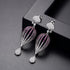 Purple Party Earrings - AAA Sparkling Cubic Zirconia - Free Box Packaging