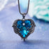 Niovani Pure Love Necklace! - Dark Angel Blue! - Genuine European Crystals! - Pure Rhodium Plated!