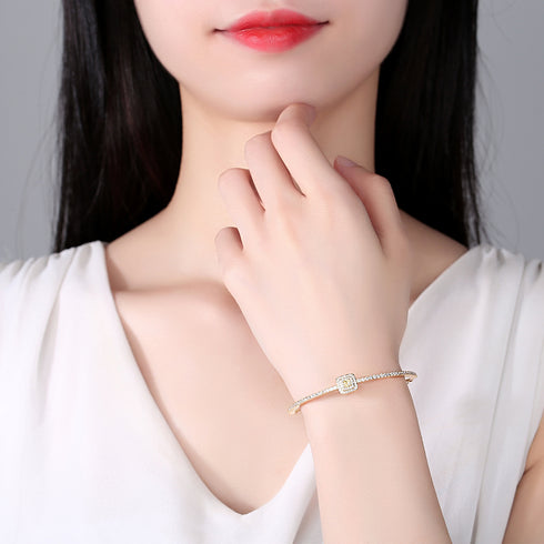 Everyday Bracelet - Gold Plated - AAA Cubic Zirconia - Free Box Packaging!