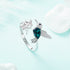 Where Bird's Fly Ring - Pure S925 Sterling Silver (Chandi) - Adjustable Size - Embellished with Genuine European Crystals & Pearl - Free Box Packaging