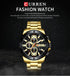 Curren Men's Heavy Duty Gold! - Sport Chronograph! - Hot Seller! - 1 Year Warranty! - Water Resistant! - Sparkling Gold!