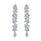 Shimmering Leaves Earrings - AAA Sparkling Cubic Zirconia - Free Box Packaging