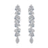 Shimmering Leaves Earrings - AAA Sparkling Cubic Zirconia - Free Box Packaging