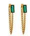 Green Paradise - Drop Earrings - 18K Genuine Gold Plated over Pure Stainless Steel - Non Tarnish - Chic Design! - Free Box Packaging!