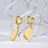 Modern Turkish Eye Earrings! - 18K Genuine Gold Plated! - Free Box Packaging!